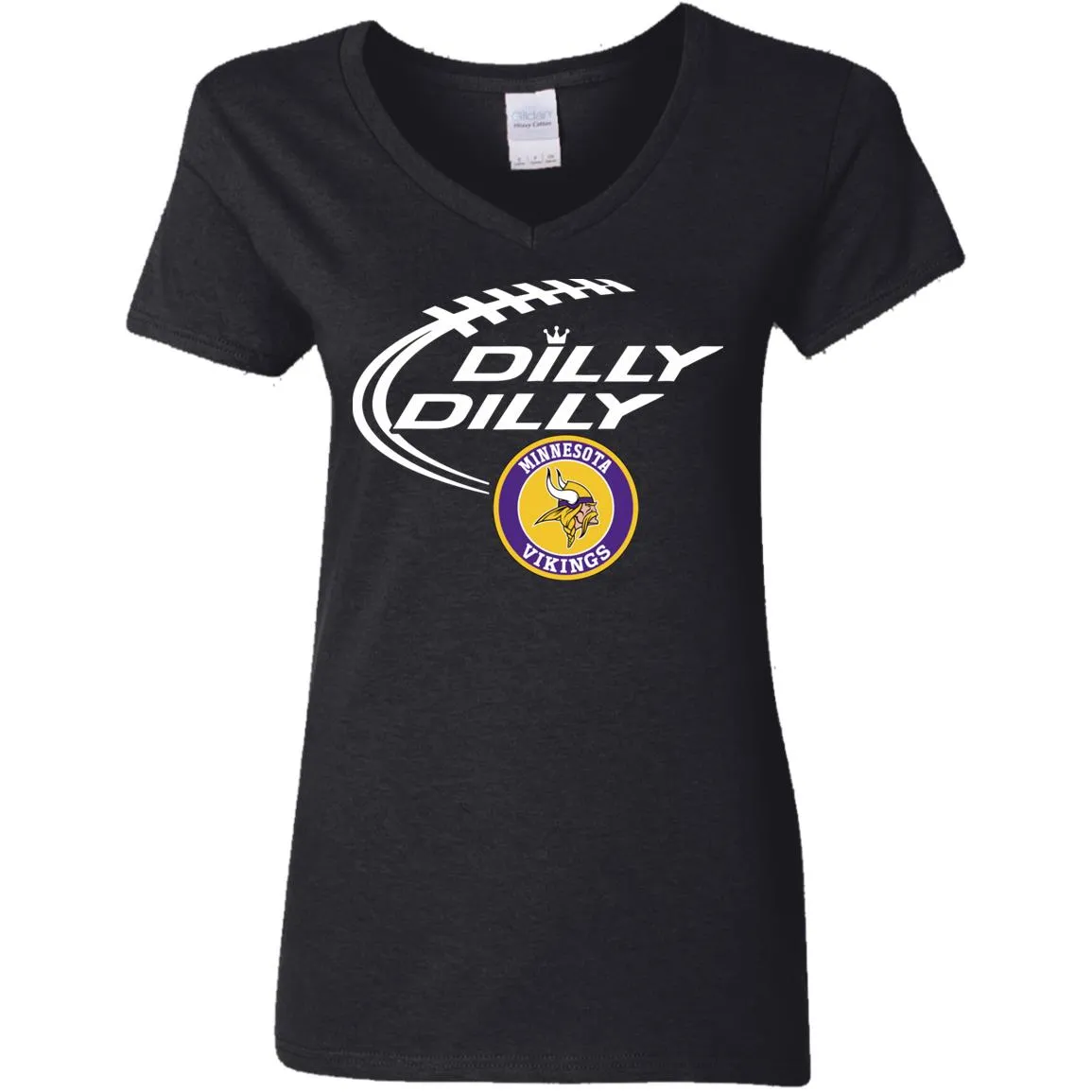 Dilly Dilly Minnesota Vikings Nfl Football Women V-Neck T-Shirt