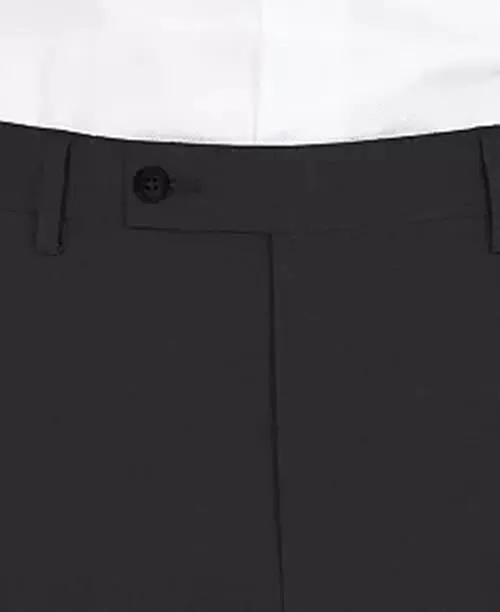 Dkny Mens Modern fit Dress Pants 36 / 30 Black Solid Stretch