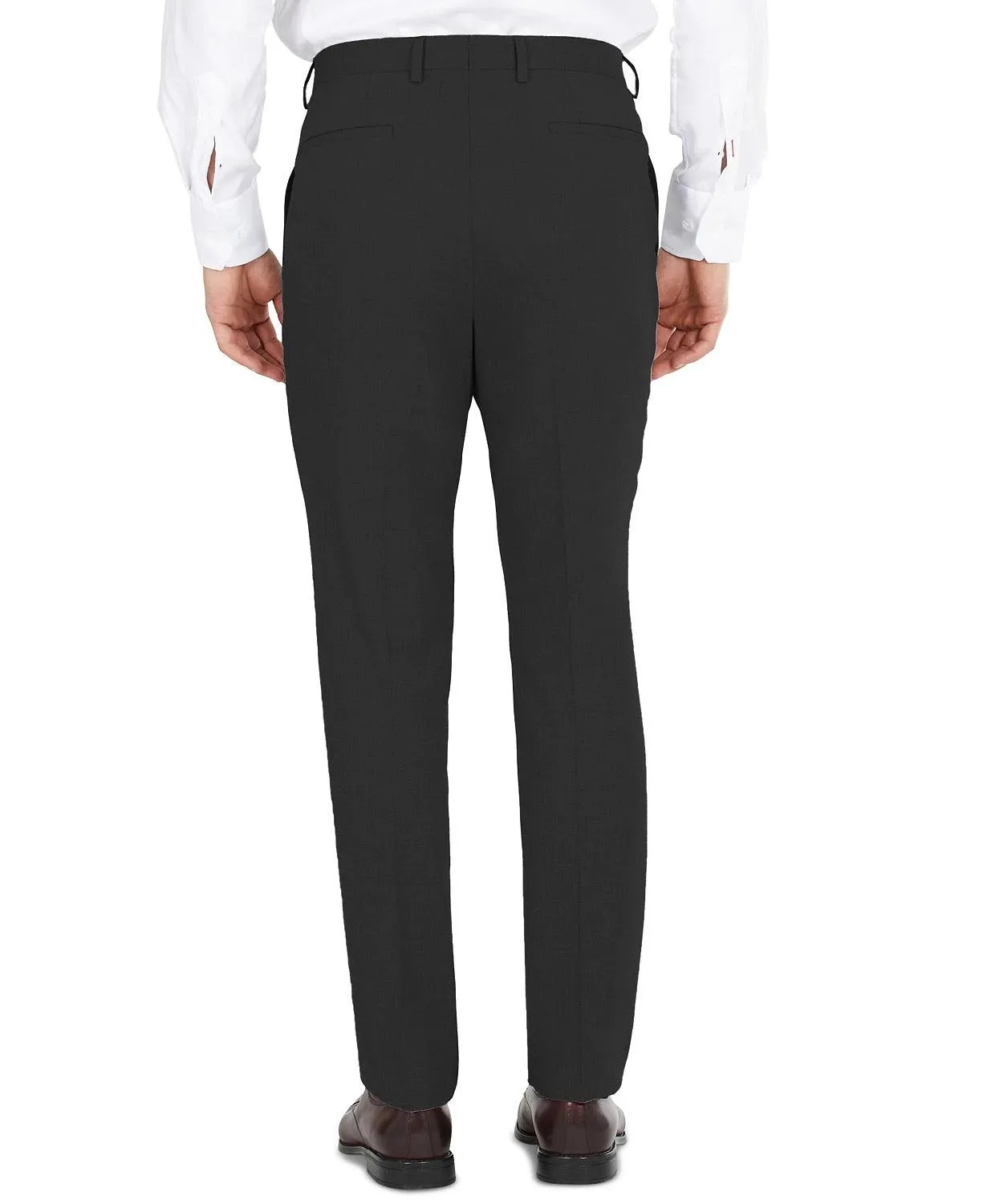 Dkny Mens Modern fit Dress Pants 36 / 30 Black Solid Stretch