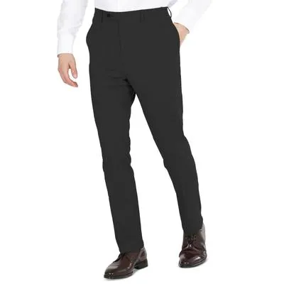 Dkny Mens Modern fit Dress Pants 36 / 30 Black Solid Stretch