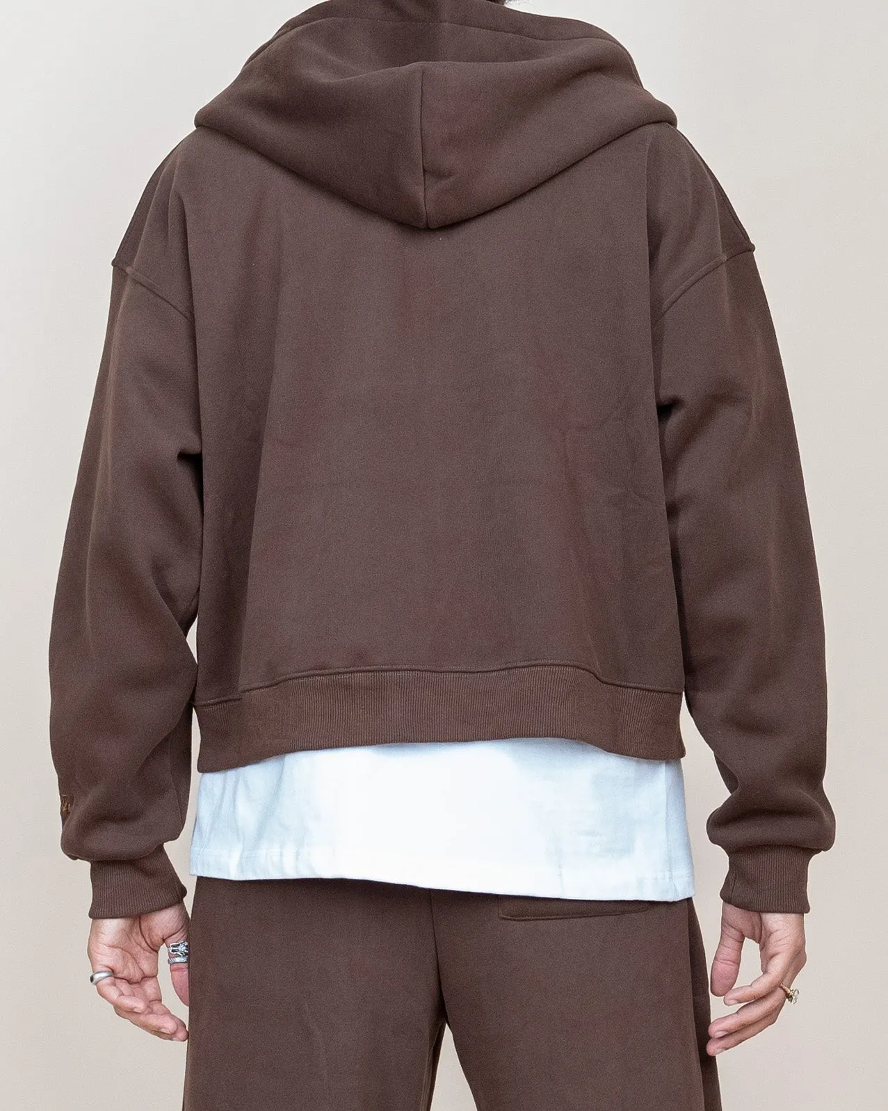 EPTM PERFECT ZIP UP HOODIE - BROWN