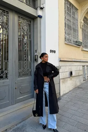 EYY Women Black Osanna Trench Coat - Fredericksburg