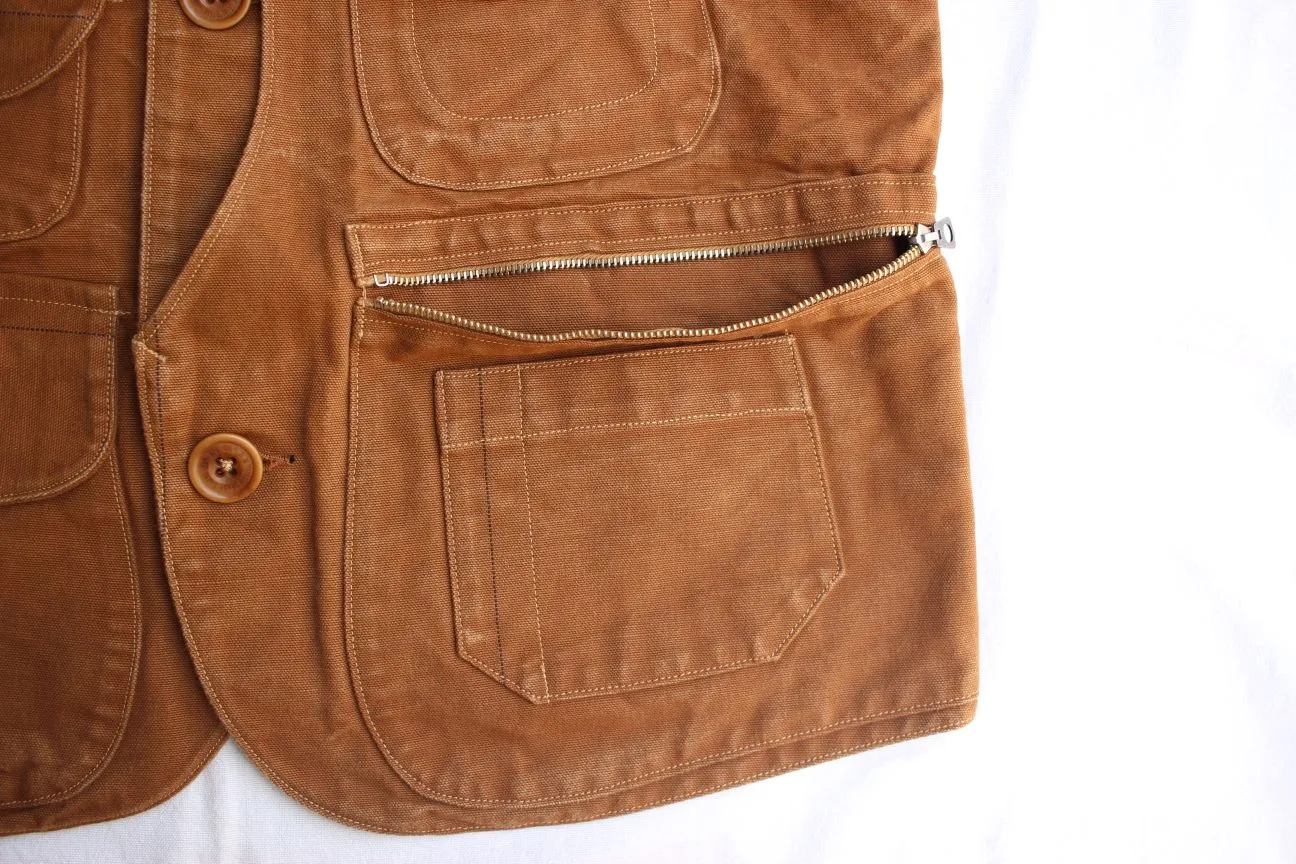FREEWHEELERS / "Yellowstone" SLEEVELESS COAT (#2321015,YARN-DYED BUFFALO BROWN)