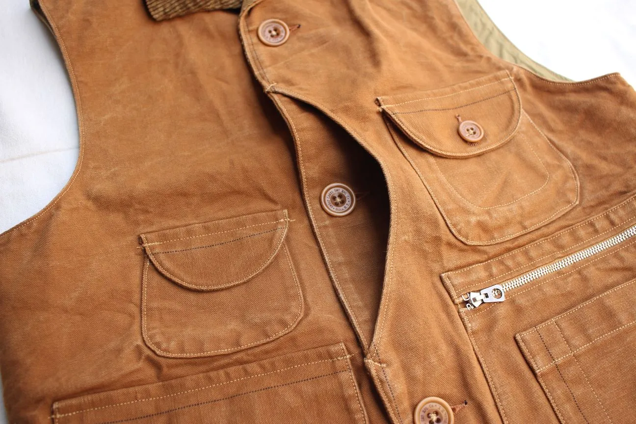 FREEWHEELERS / "Yellowstone" SLEEVELESS COAT (#2321015,YARN-DYED BUFFALO BROWN)