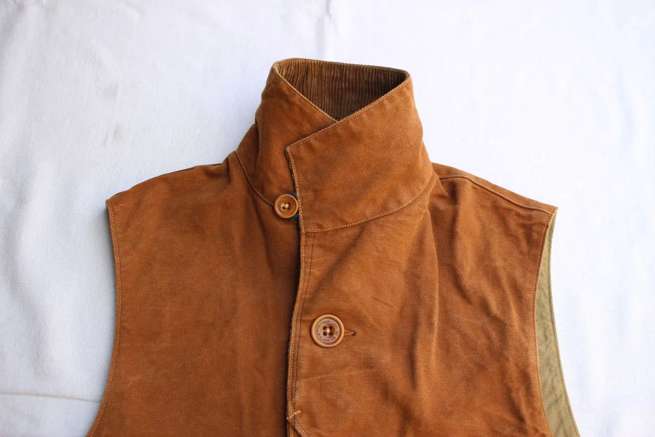 FREEWHEELERS / "Yellowstone" SLEEVELESS COAT (#2321015,YARN-DYED BUFFALO BROWN)