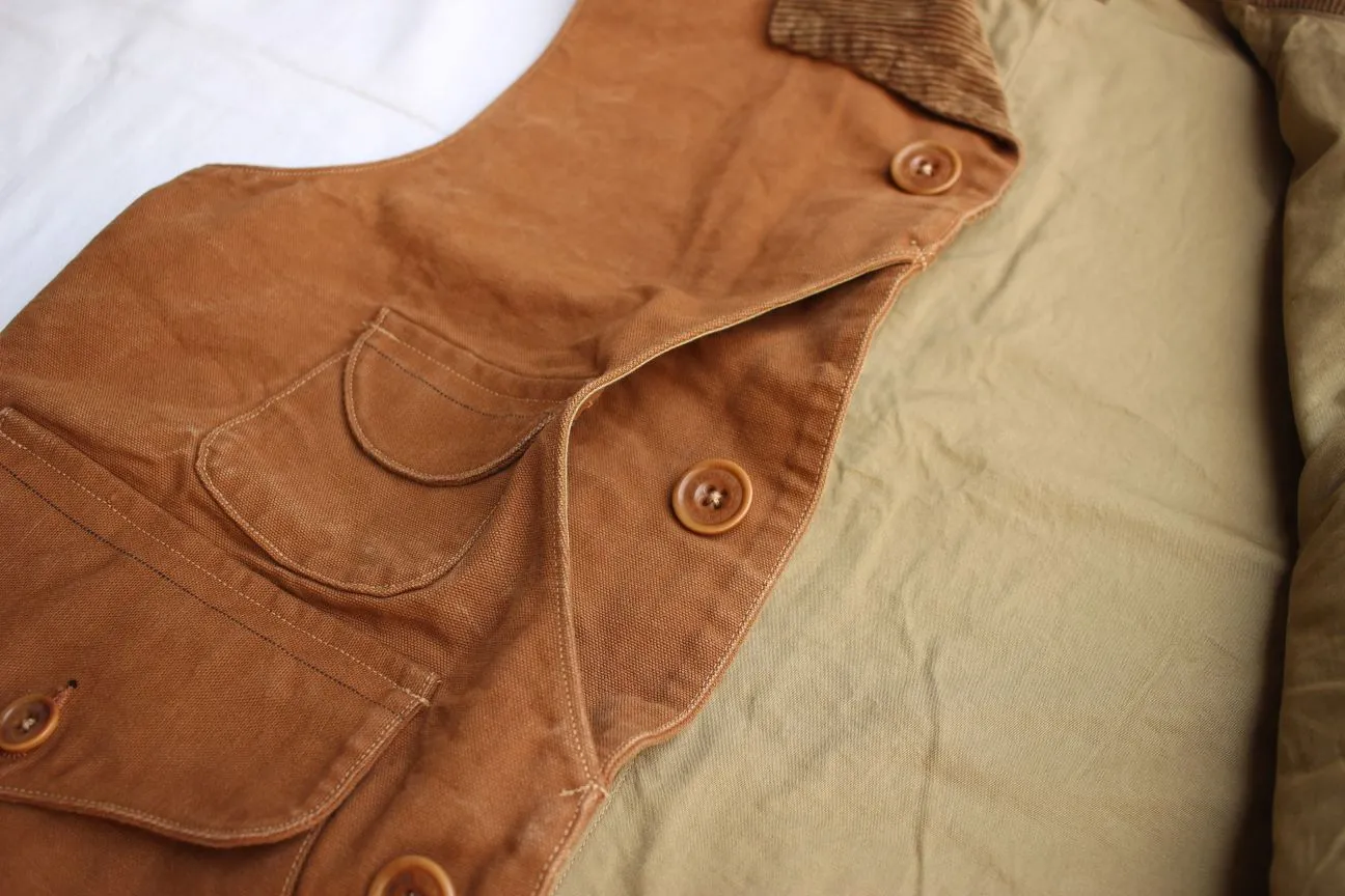 FREEWHEELERS / "Yellowstone" SLEEVELESS COAT (#2321015,YARN-DYED BUFFALO BROWN)