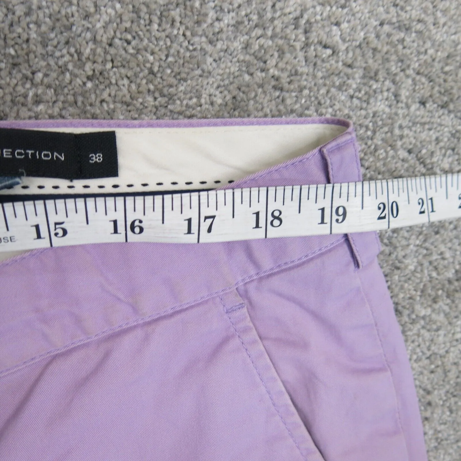 French Connection Womens Straight Leg Dress Pant Flat Front Pull On Pink Size 38