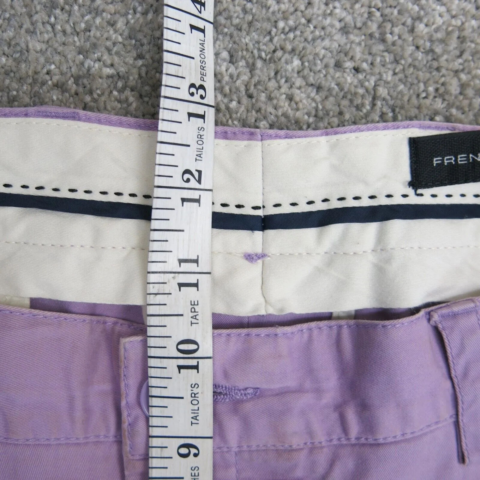French Connection Womens Straight Leg Dress Pant Flat Front Pull On Pink Size 38