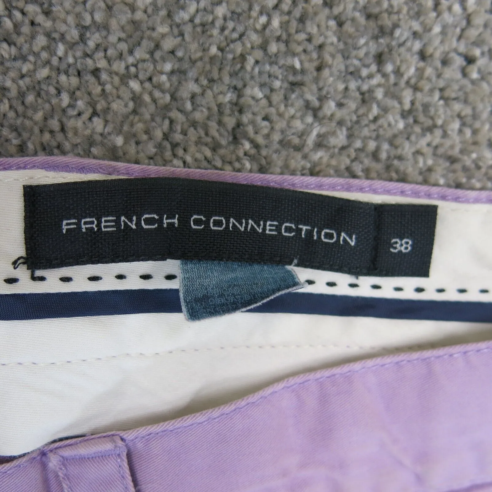French Connection Womens Straight Leg Dress Pant Flat Front Pull On Pink Size 38