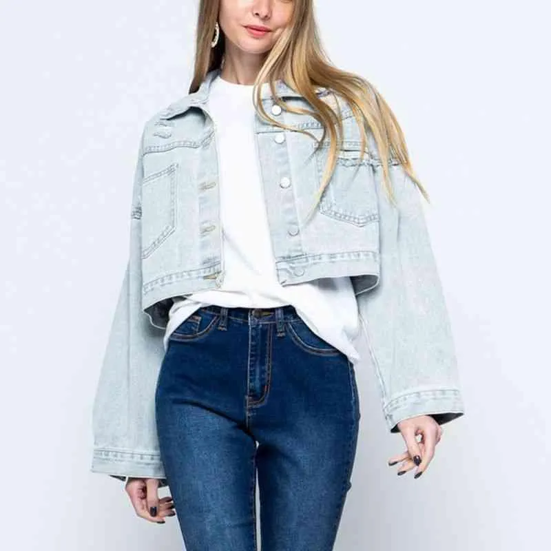 Fringe Detail Cropped Distressed Denim Jacket