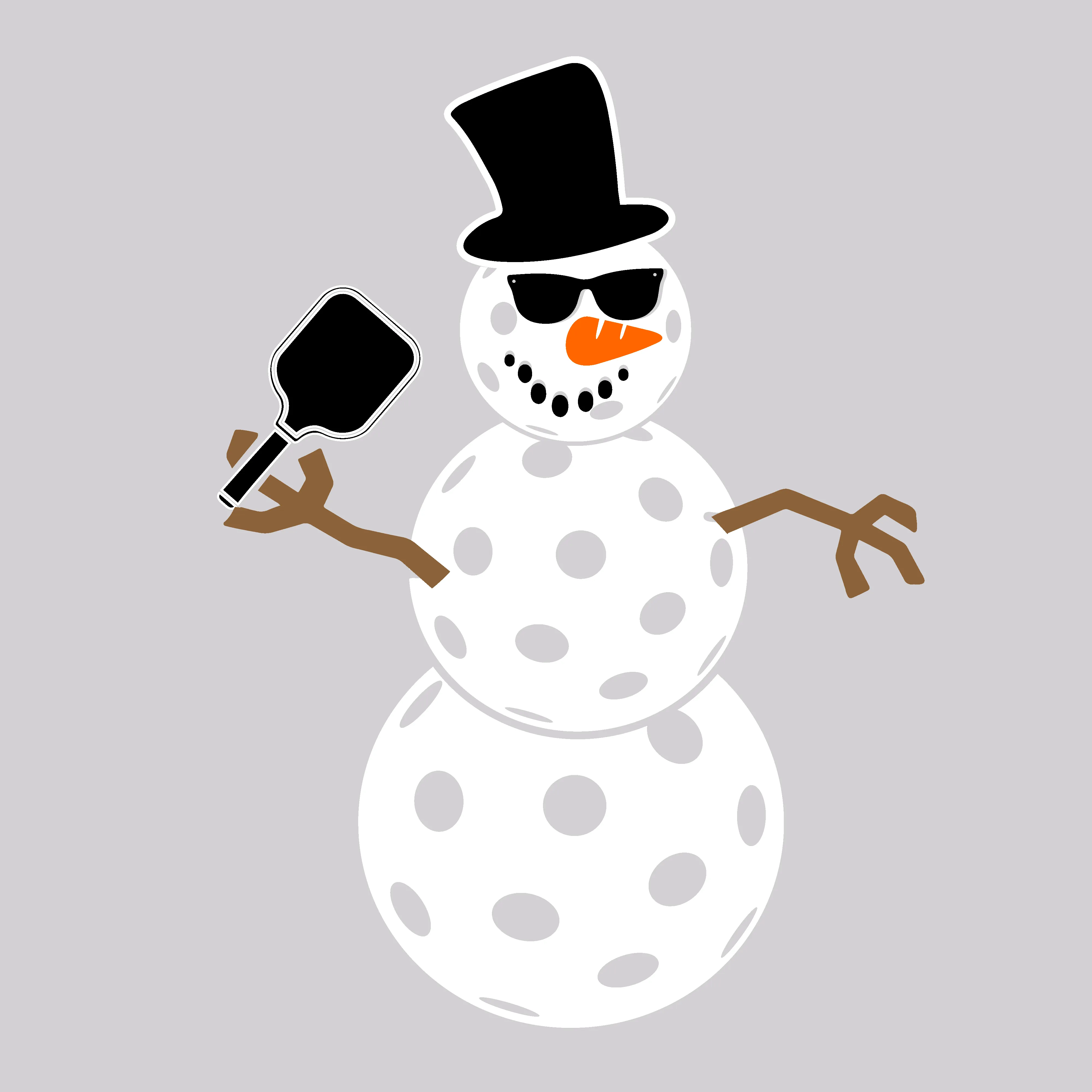 Frosty The Dinking Snowman | Women's Split Back or Tied Back Pickleball Tank | 80/20 Nylon Spandex Mix