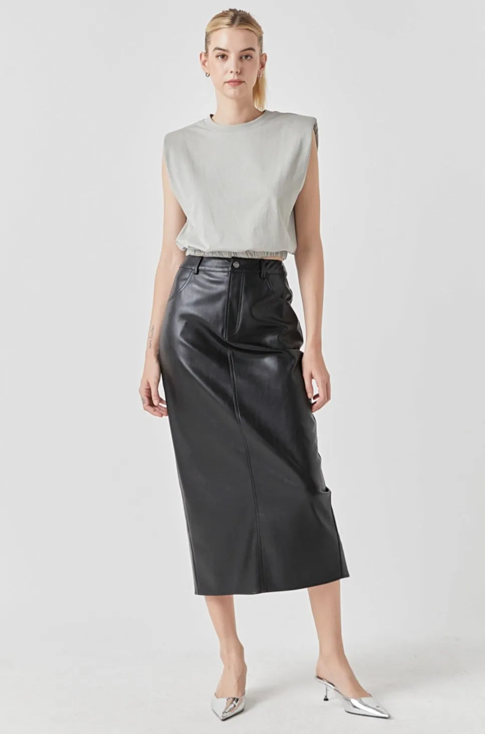 Grey Lab - Open Back Cropped Top