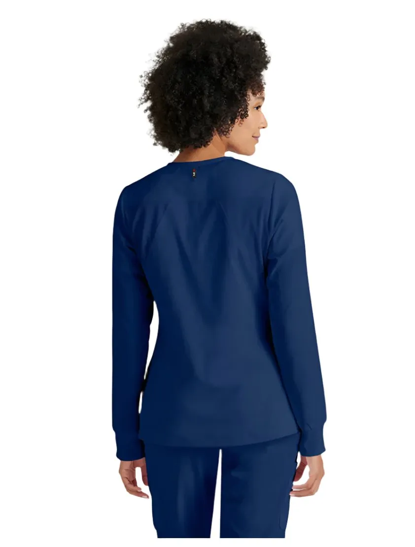 Grey's Anatomy Stretch™ by Barco Gianna 5-Pocket Crewneck Scrub Jacket