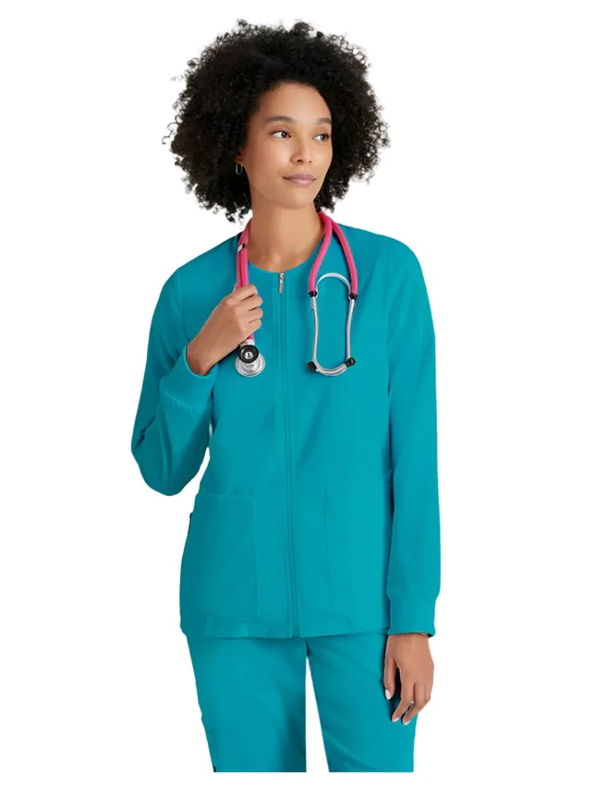 Grey's Anatomy Stretch™ by Barco Gianna 5-Pocket Crewneck Scrub Jacket