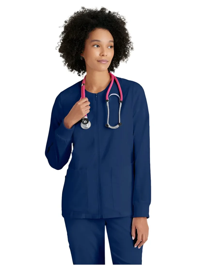 Grey's Anatomy Stretch™ by Barco Gianna 5-Pocket Crewneck Scrub Jacket