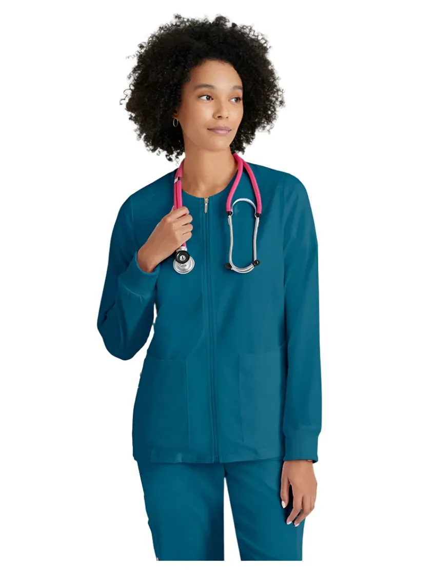Grey's Anatomy Stretch™ by Barco Gianna 5-Pocket Crewneck Scrub Jacket
