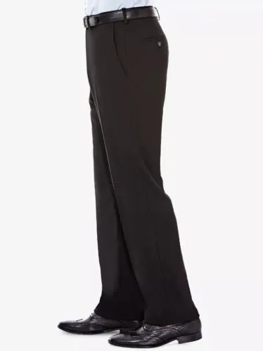 Haggar Mens Classic fit Dress Pants 38 / 32 Black Solid