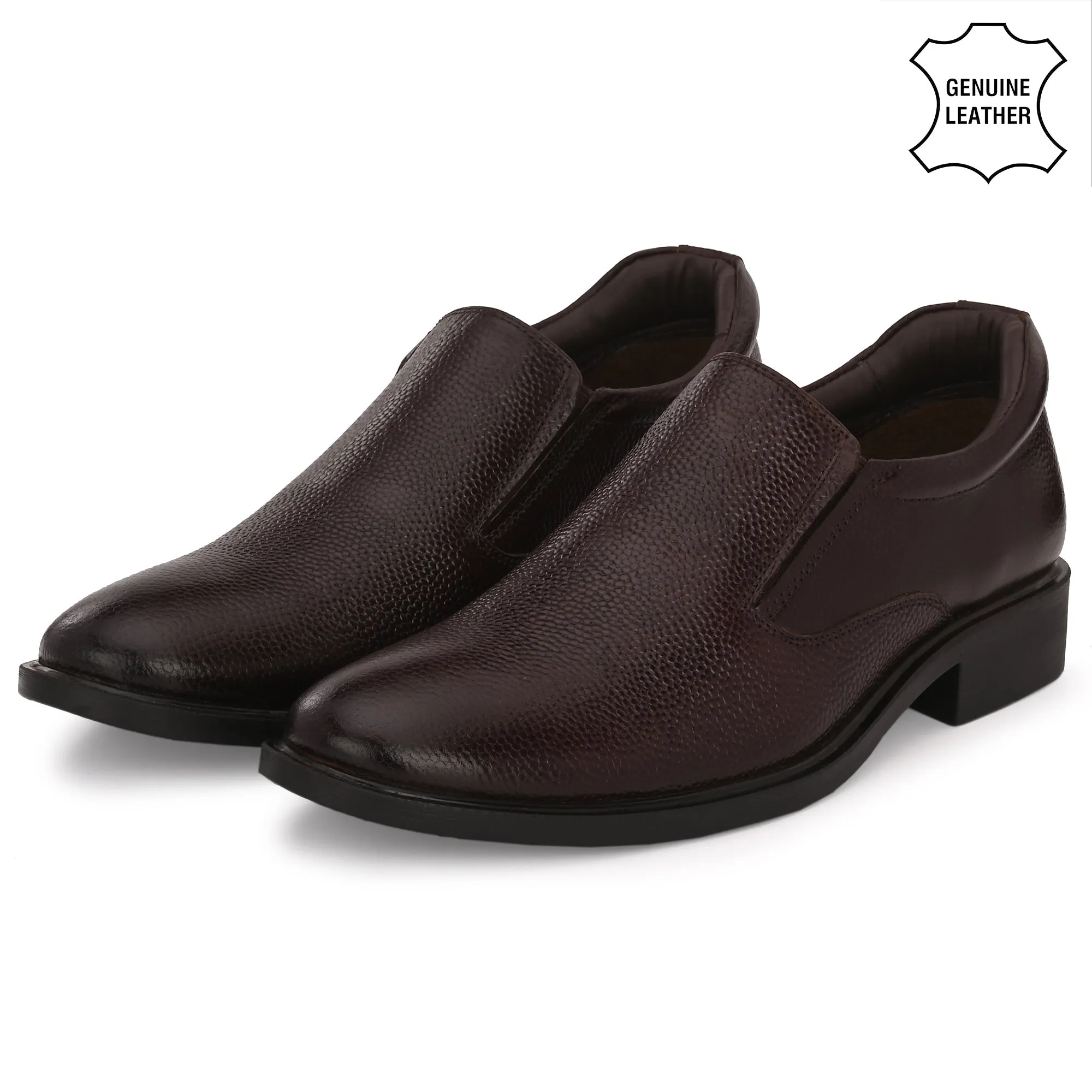 Honed Full Grain Leather Slip Ons