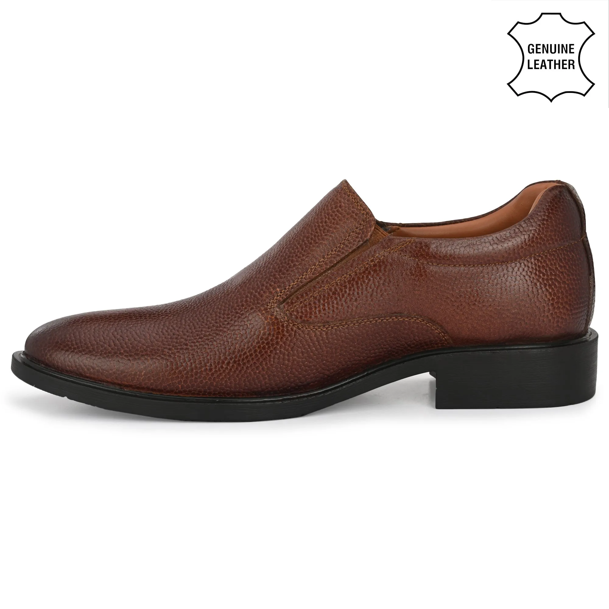Honed Full Grain Leather Slip Ons