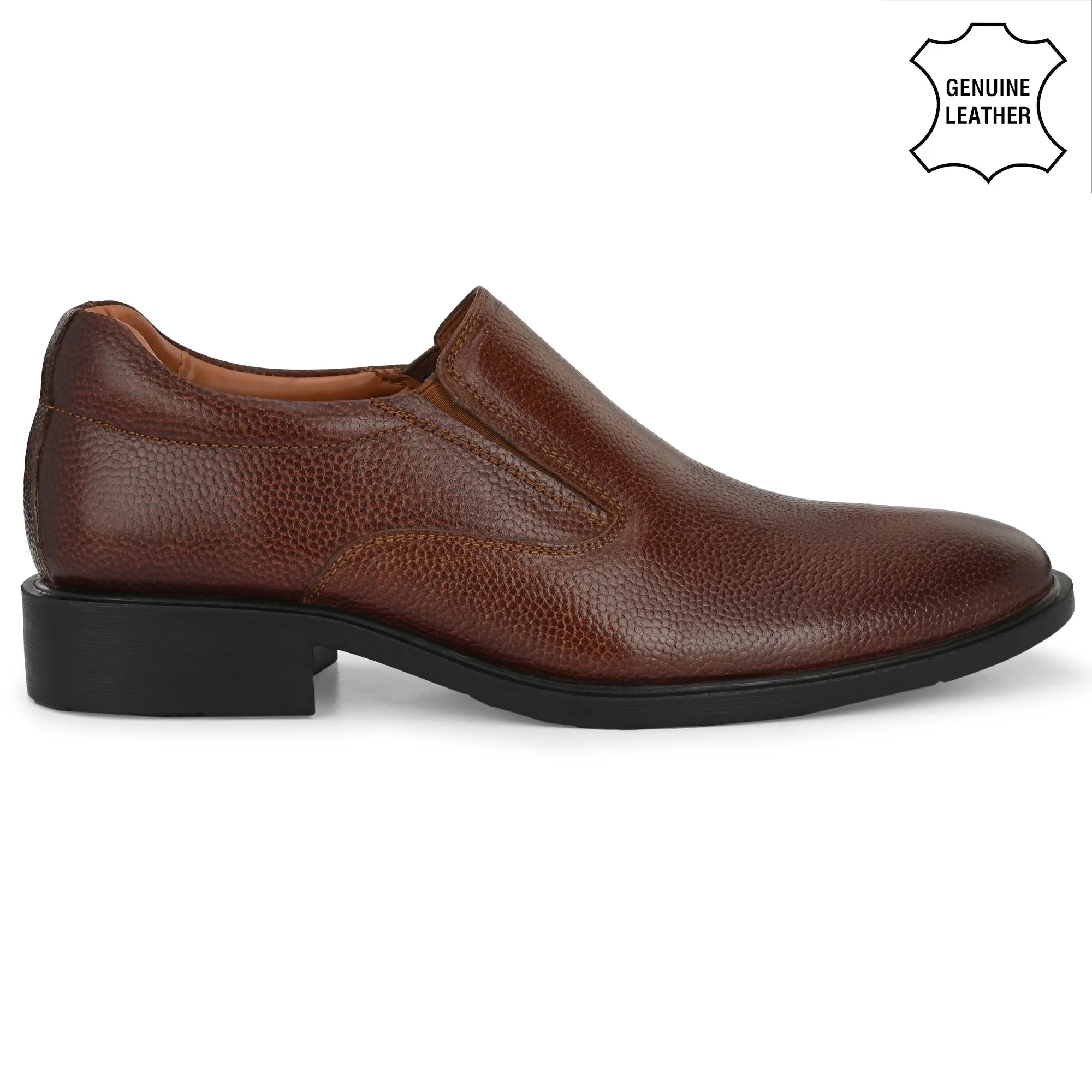 Honed Full Grain Leather Slip Ons