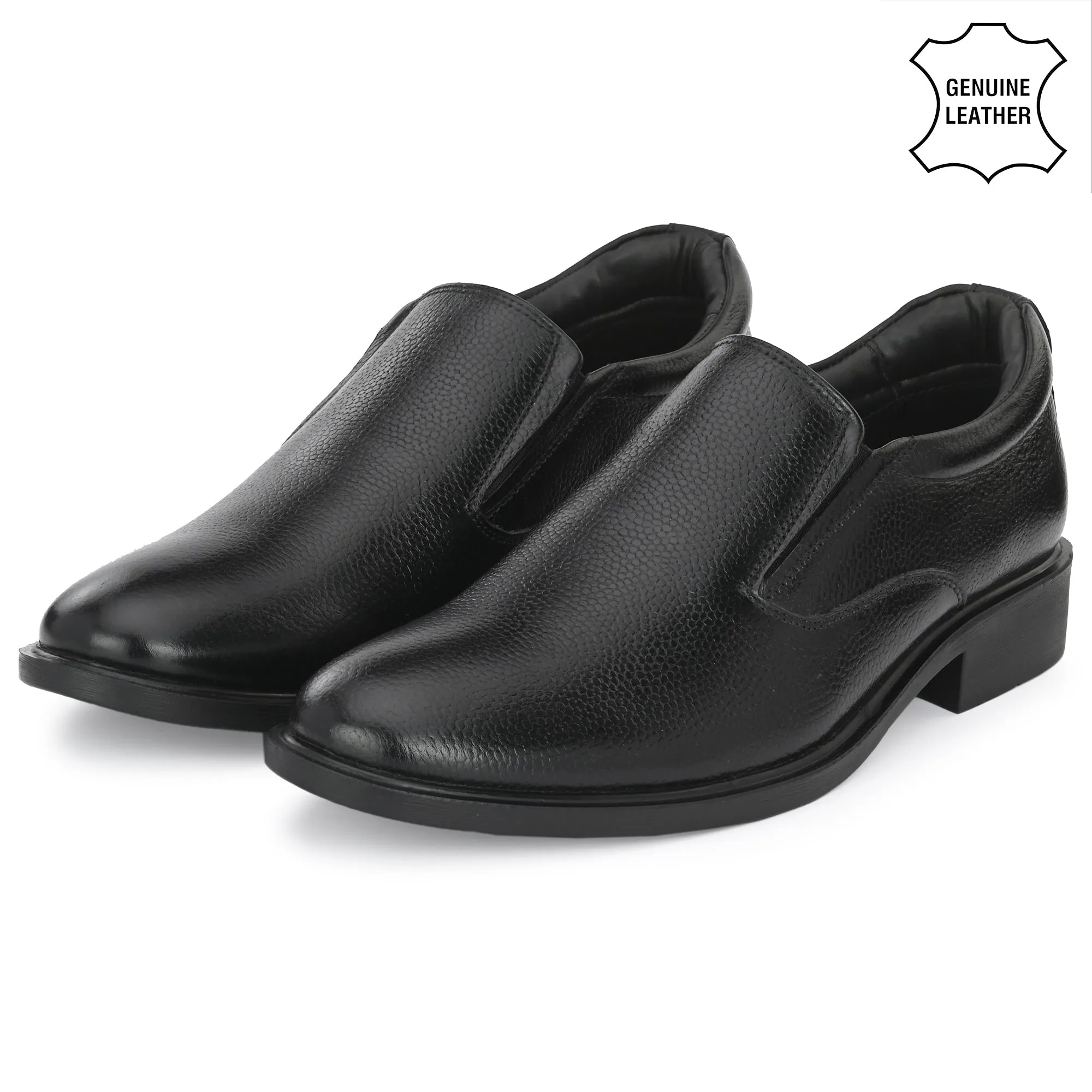 Honed Full Grain Leather Slip Ons