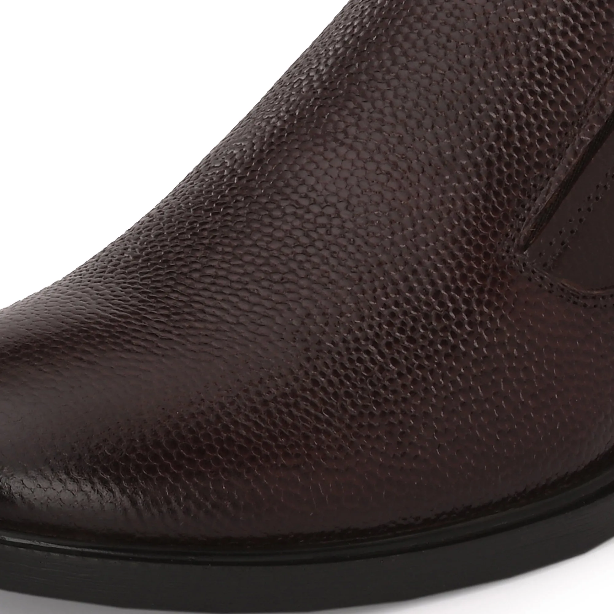 Honed Full Grain Leather Slip Ons