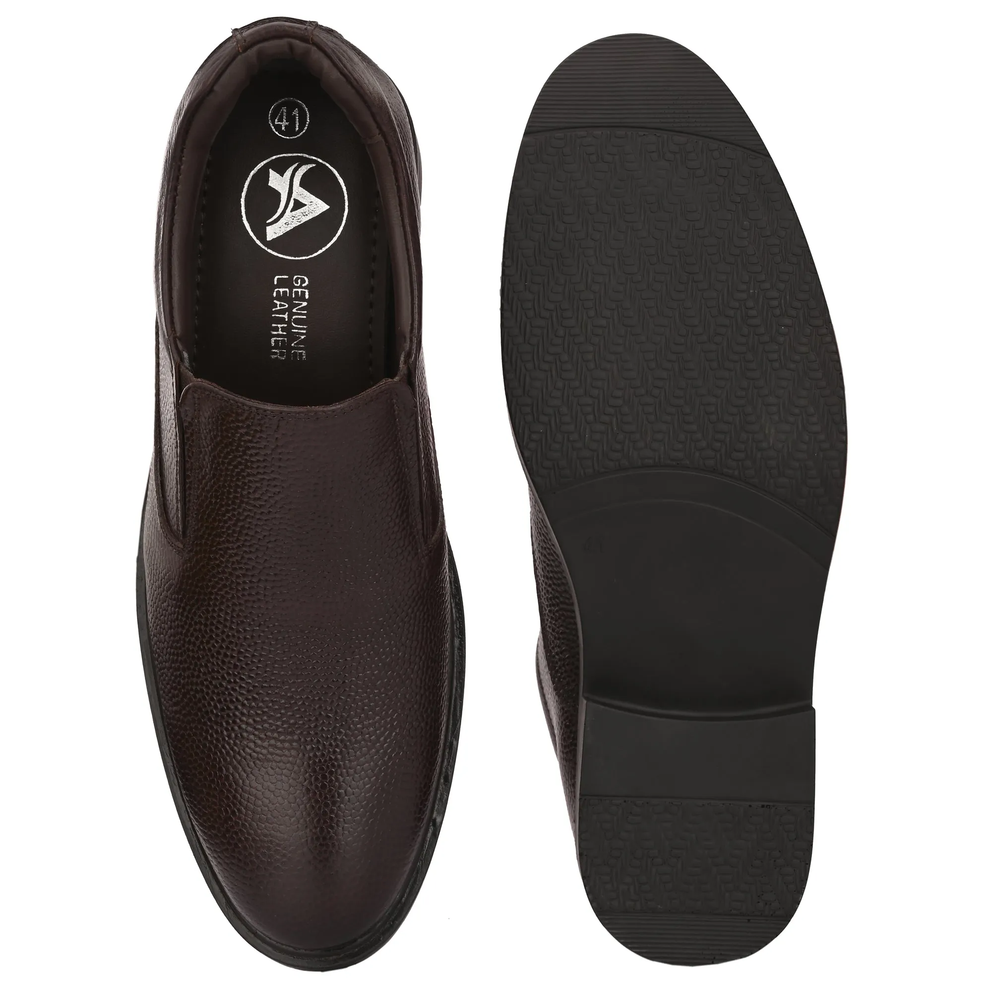 Honed Full Grain Leather Slip Ons