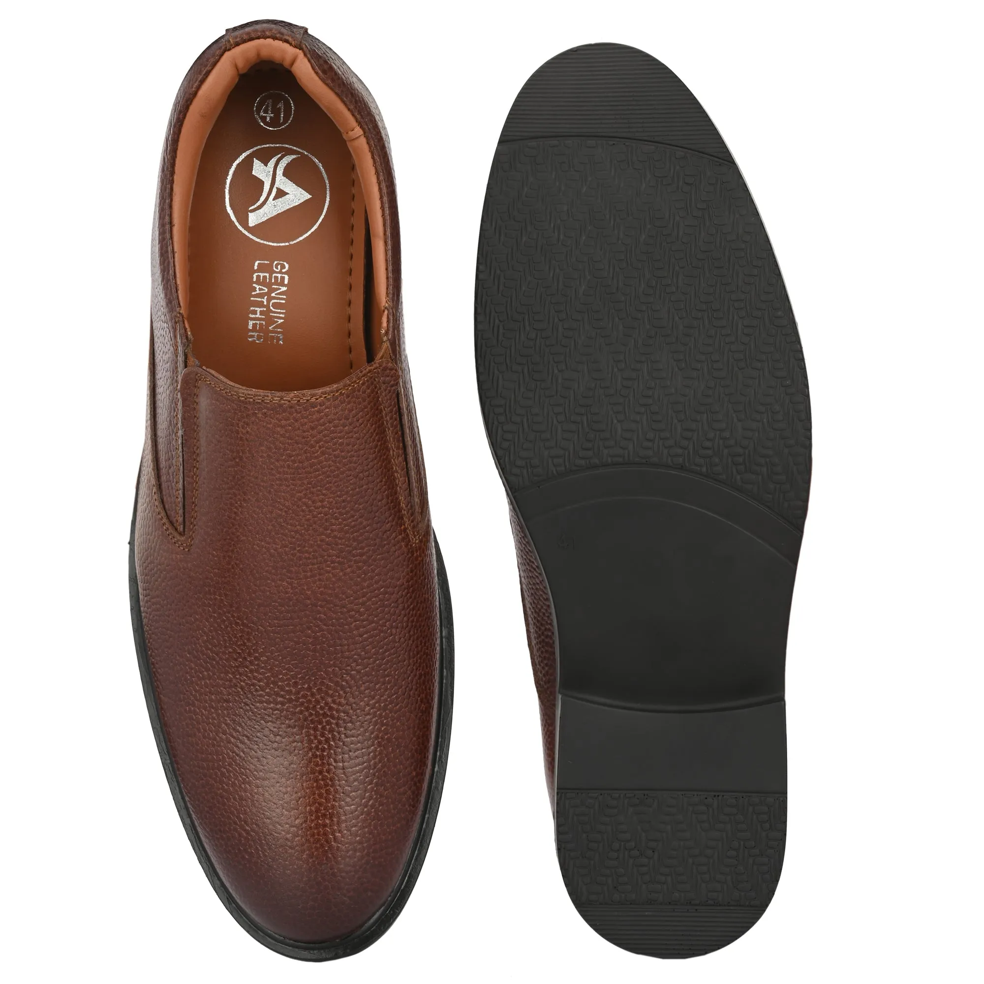 Honed Full Grain Leather Slip Ons