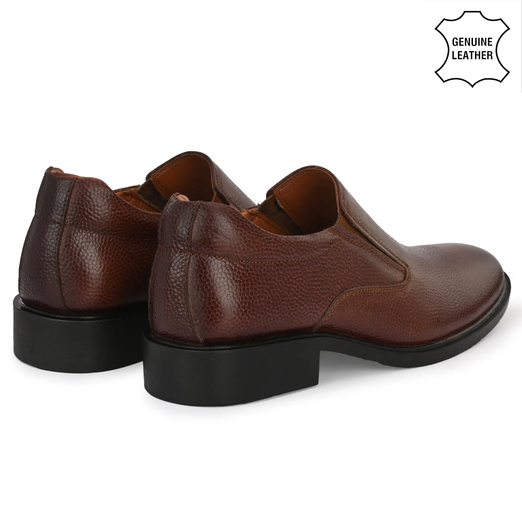 Honed Full Grain Leather Slip Ons