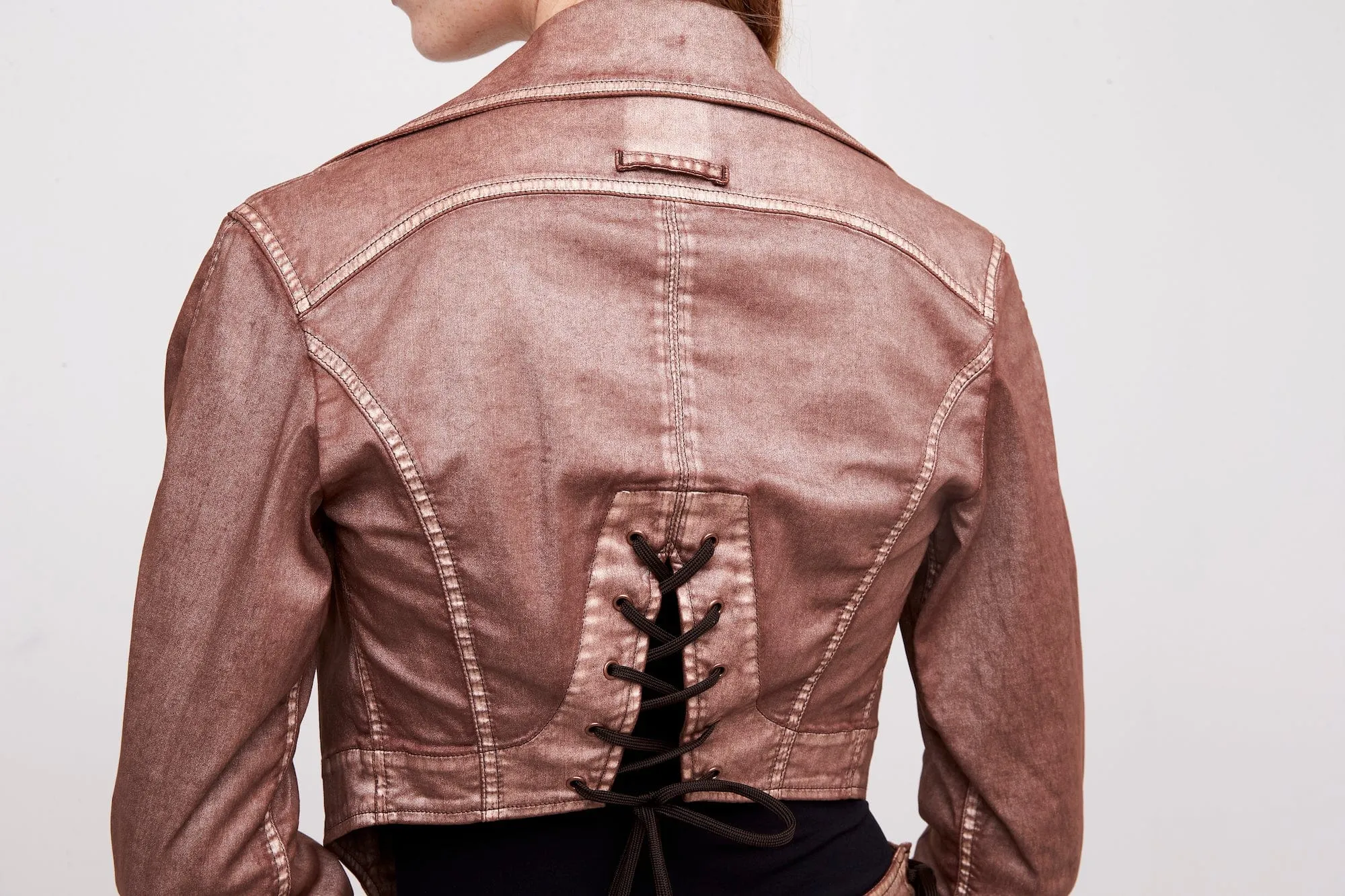 Jean Paul Gaultier X KNWLS Laced Jacket with Topstitched and Branded Patch Details
