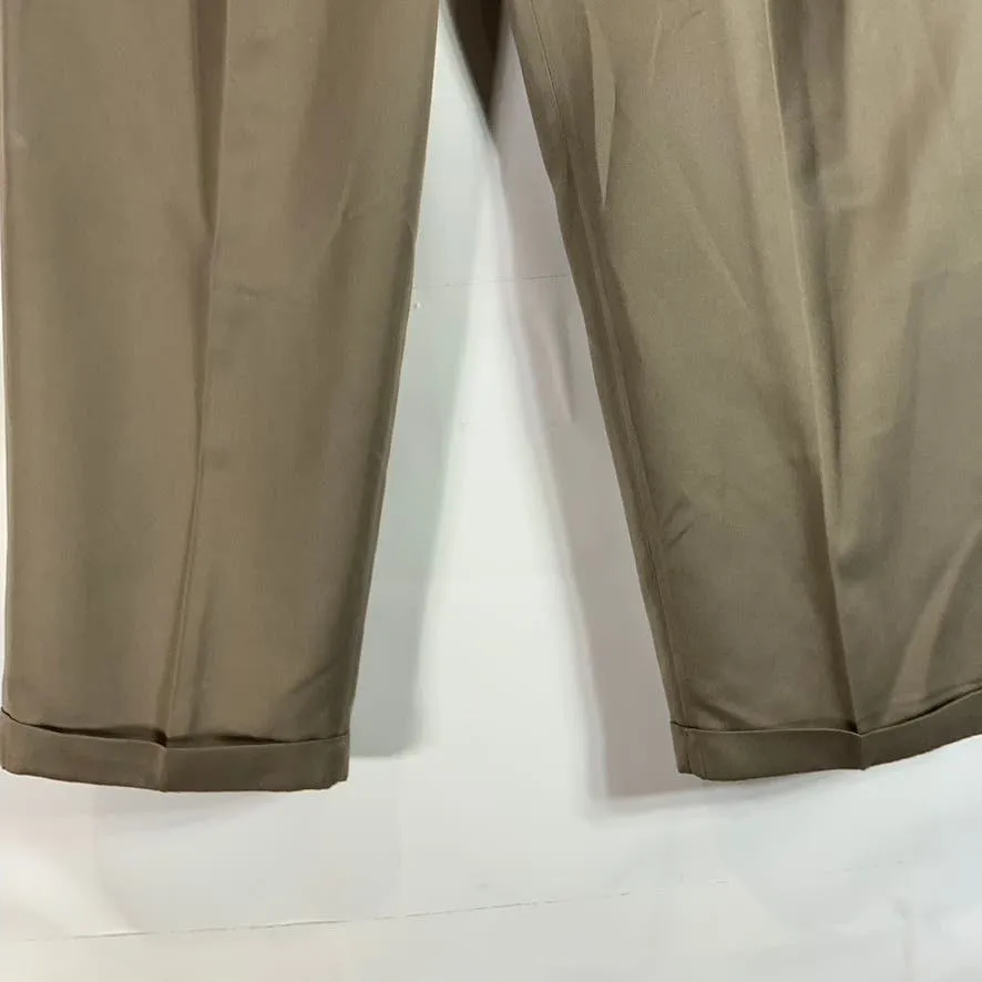 JOHN HENRY Men's Tan Pleated Front Dress Pants SZ 36X30