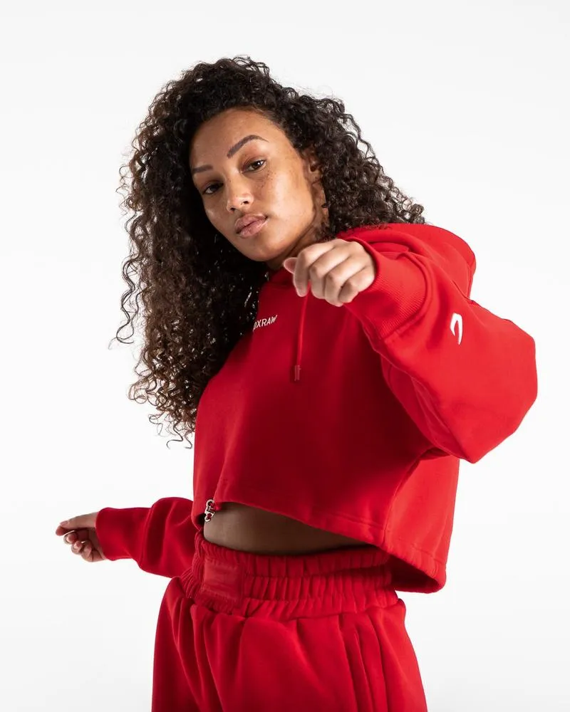 JOHNSON CROPPED HOODIE - RED