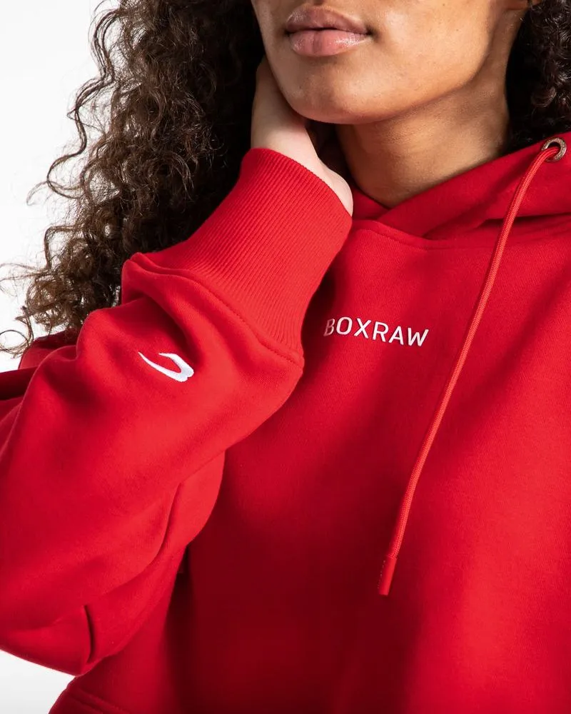 JOHNSON CROPPED HOODIE - RED