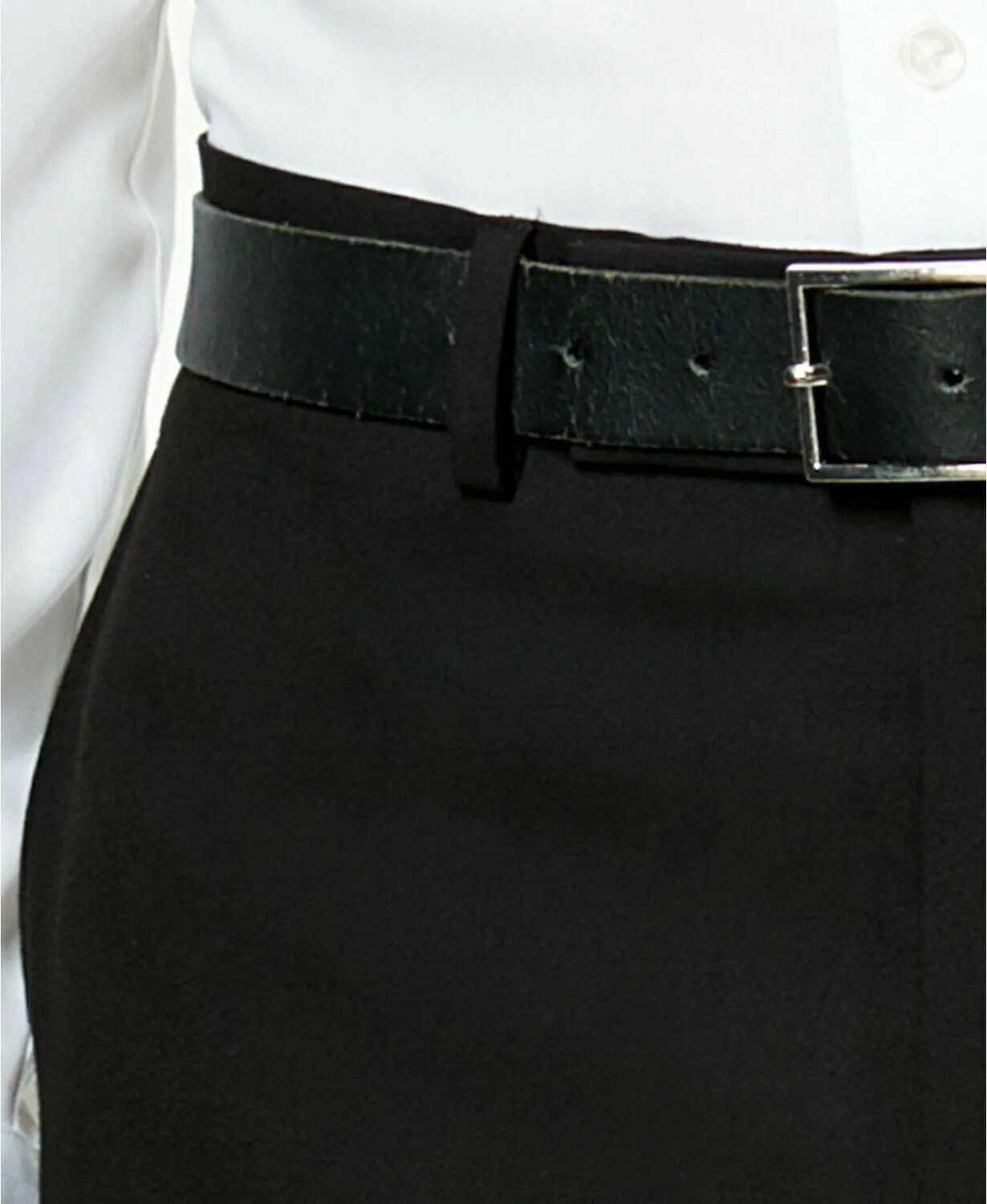 Kenneth Cole Reaction Mens Slim fit Dress Pants 36 / 32 Black Solid
