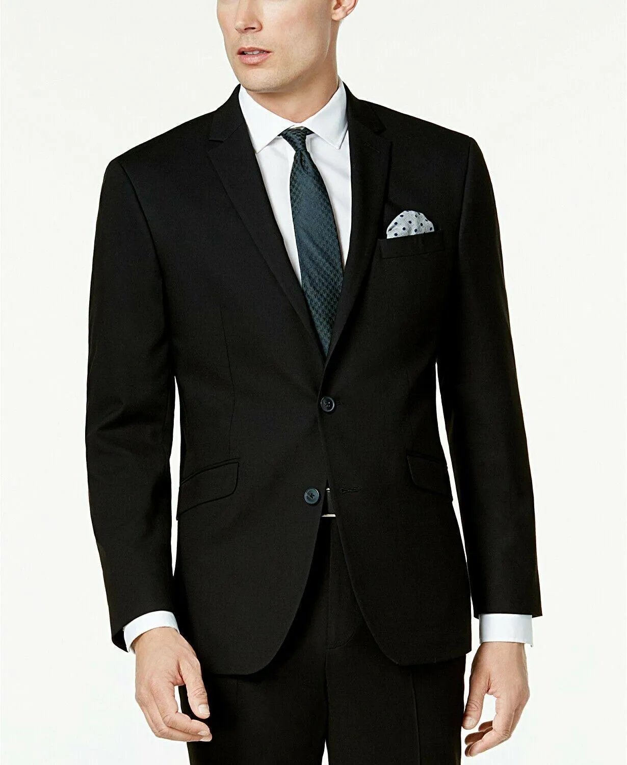 Kenneth Cole Reaction Mens Slim fit Dress Pants 36 / 32 Black Solid