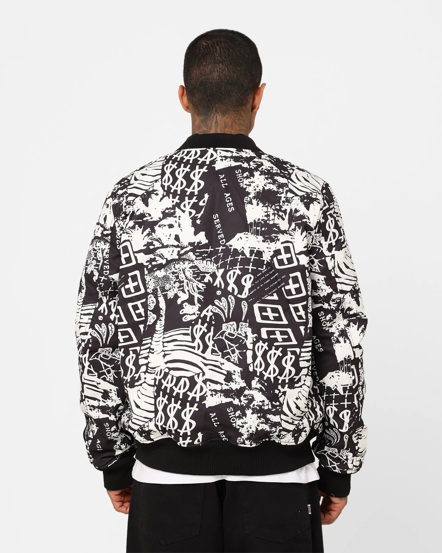 Ksubi Autograph Bomber Jacket Black/White