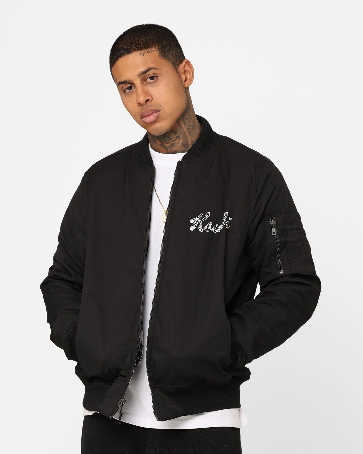 Ksubi Autograph Bomber Jacket Black/White