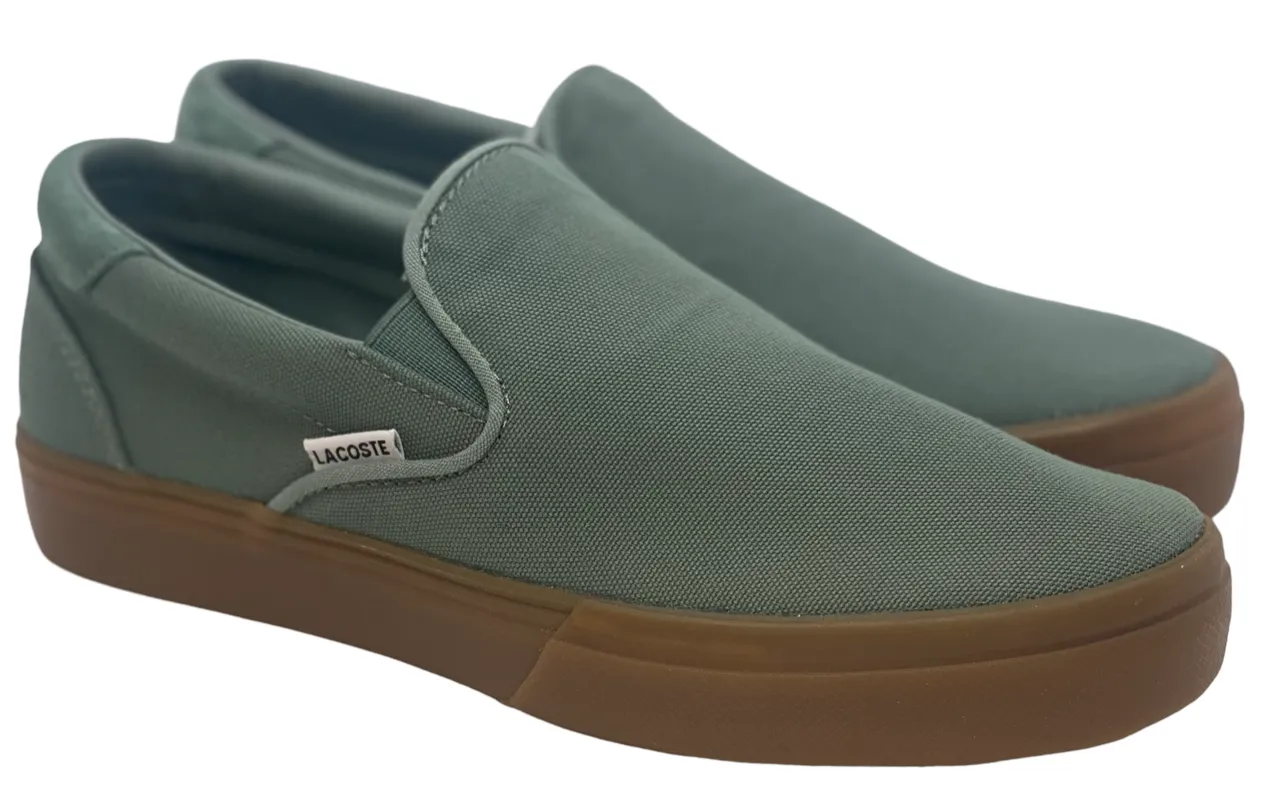 Lacoste Mens Jump Serve Canvas Vulcanised Slip Ons - 7-42CMA0033AAT