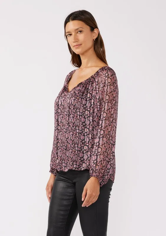 Let's Mingle Lurex Long Sleeve Blouse