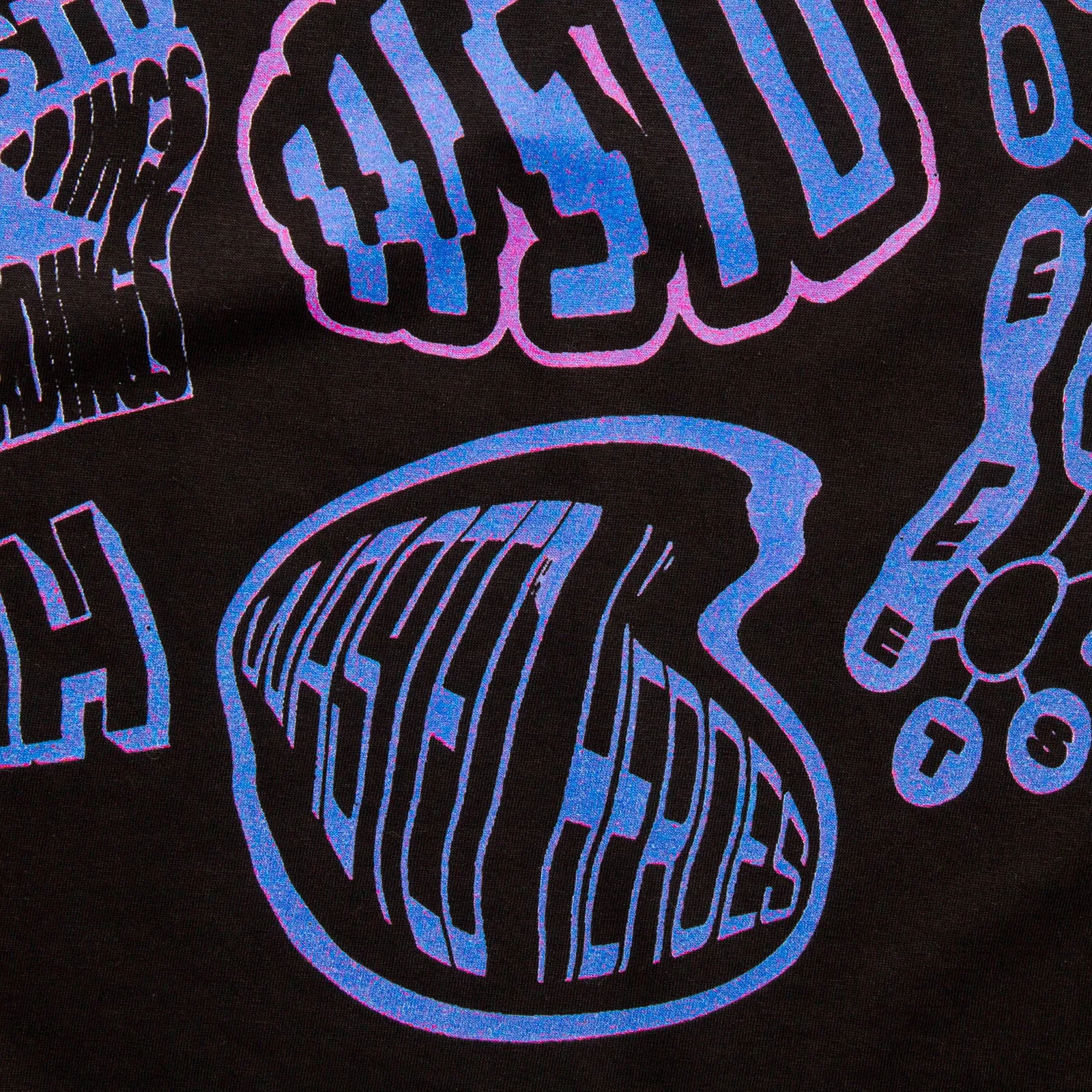 Liquid Logo Front Print - Tshirt - Black