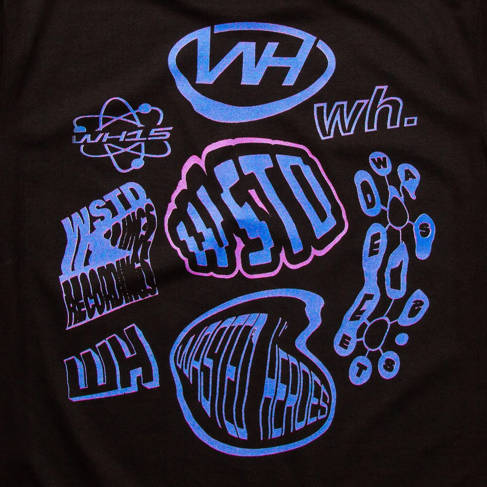 Liquid Logo Front Print - Tshirt - Black