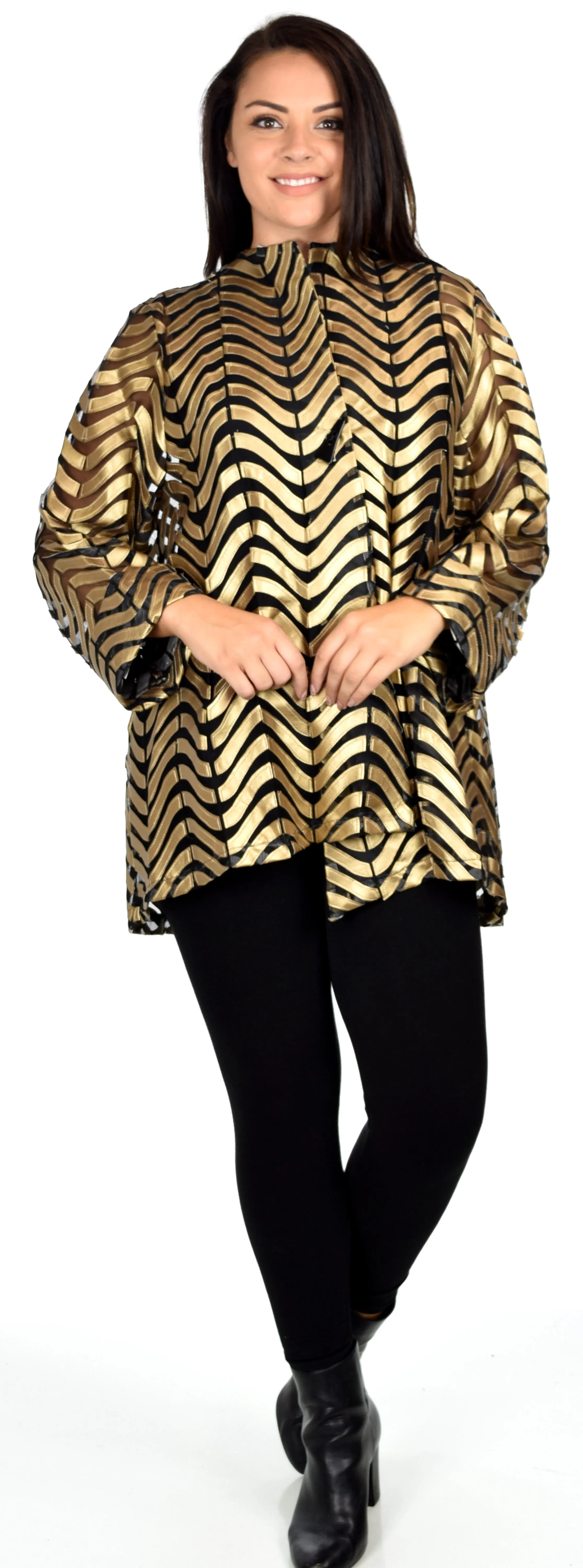 Made In USA, Aristocratic Pleather Jacket, High End Jacket , Designer Jacket, Asymmetrical Jacket, Crop Jacket. S AND M