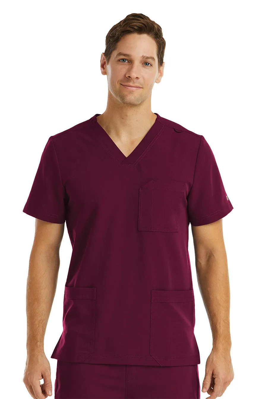 Maevn Men 3 Pocket V-neck Scrub Top