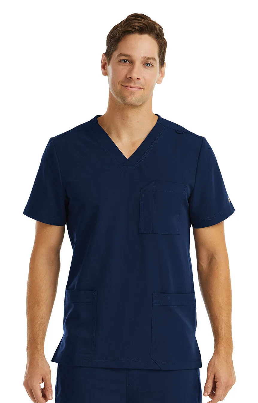 Maevn Men 3 Pocket V-neck Scrub Top