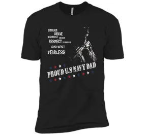 Mens Proud US Navy Dad Shirt, Pride Memorial Day T-Shirt
