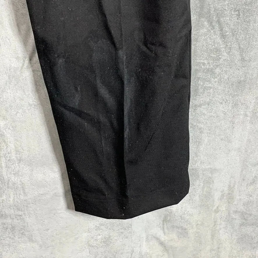 MICHAEL KORS Men's Black Solid Classic-Fit Stretch Flat Front Pants SZ 31X30