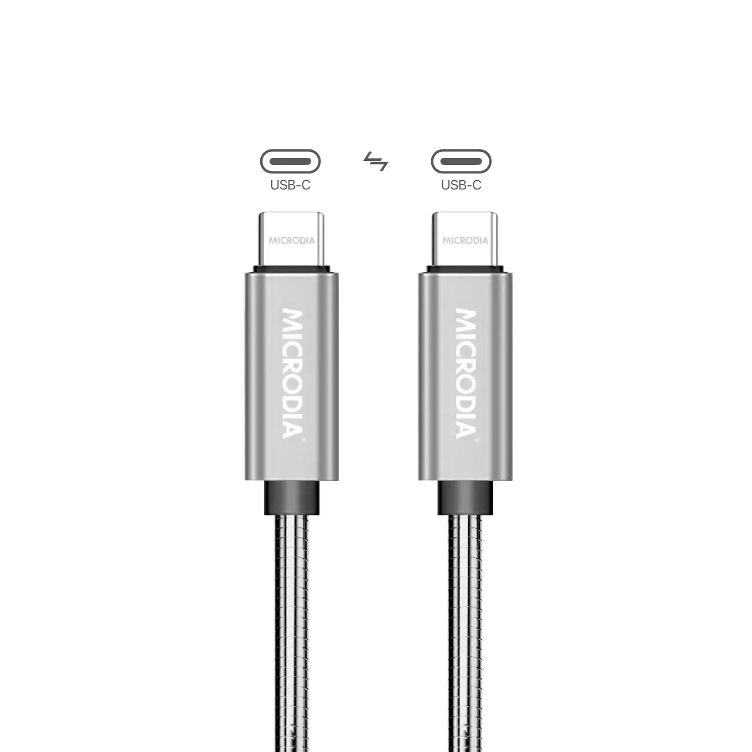 MICRODIA ExeCable™ Steel PD60W USB-C to USB-C Charge & Sync Cable