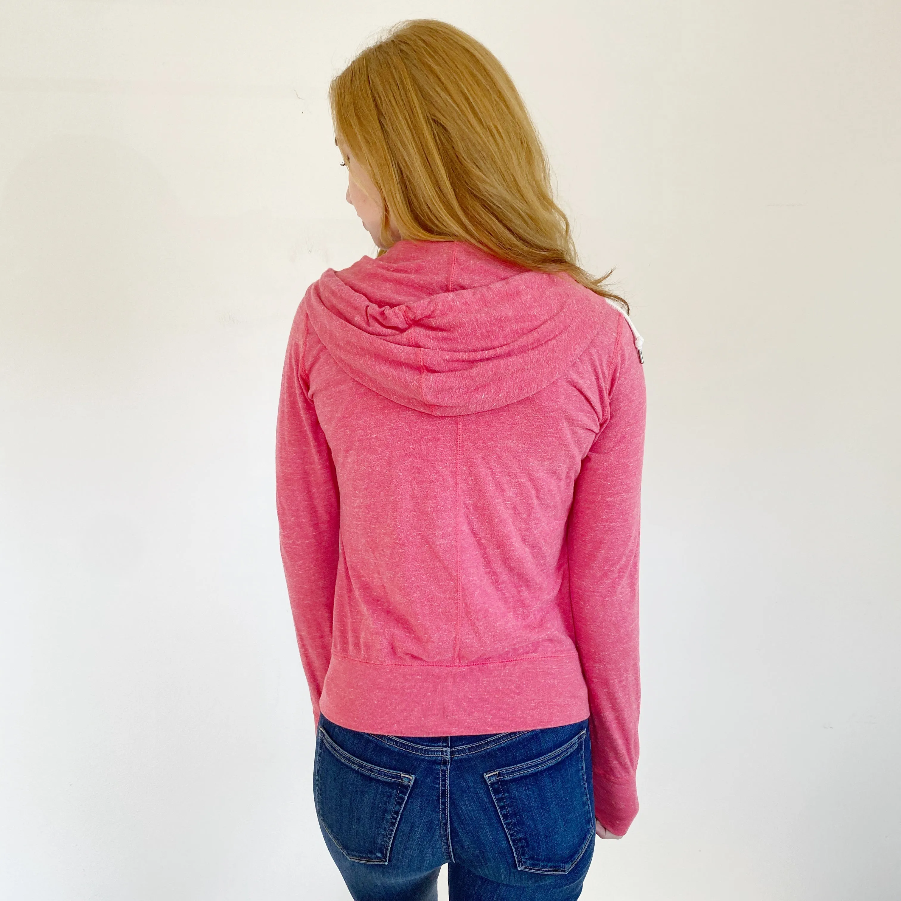 Nike Cotton Zip Pink Sweat Jacket Small