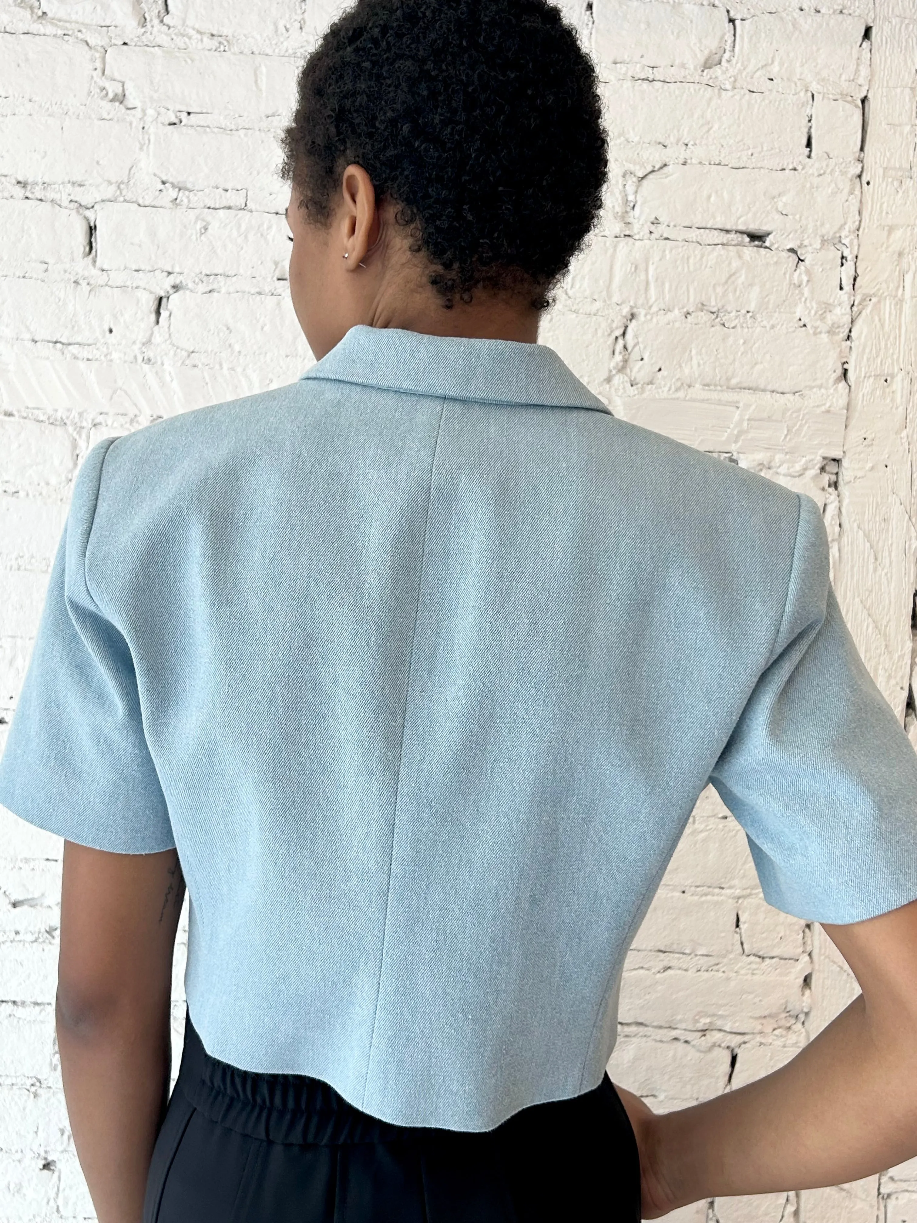Niki Cropped Jacket - Denim