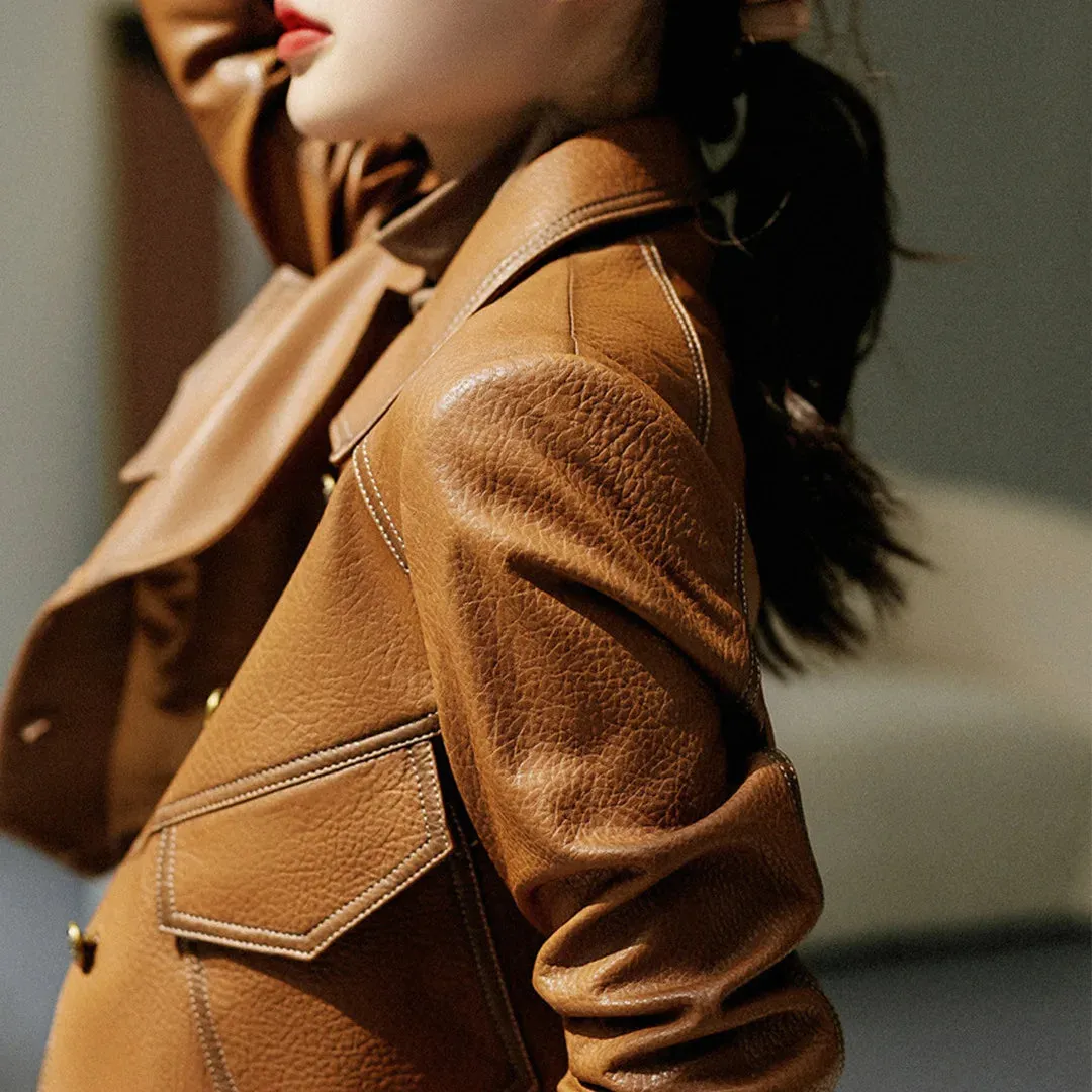 Olivia Vegan Leather Jacket
